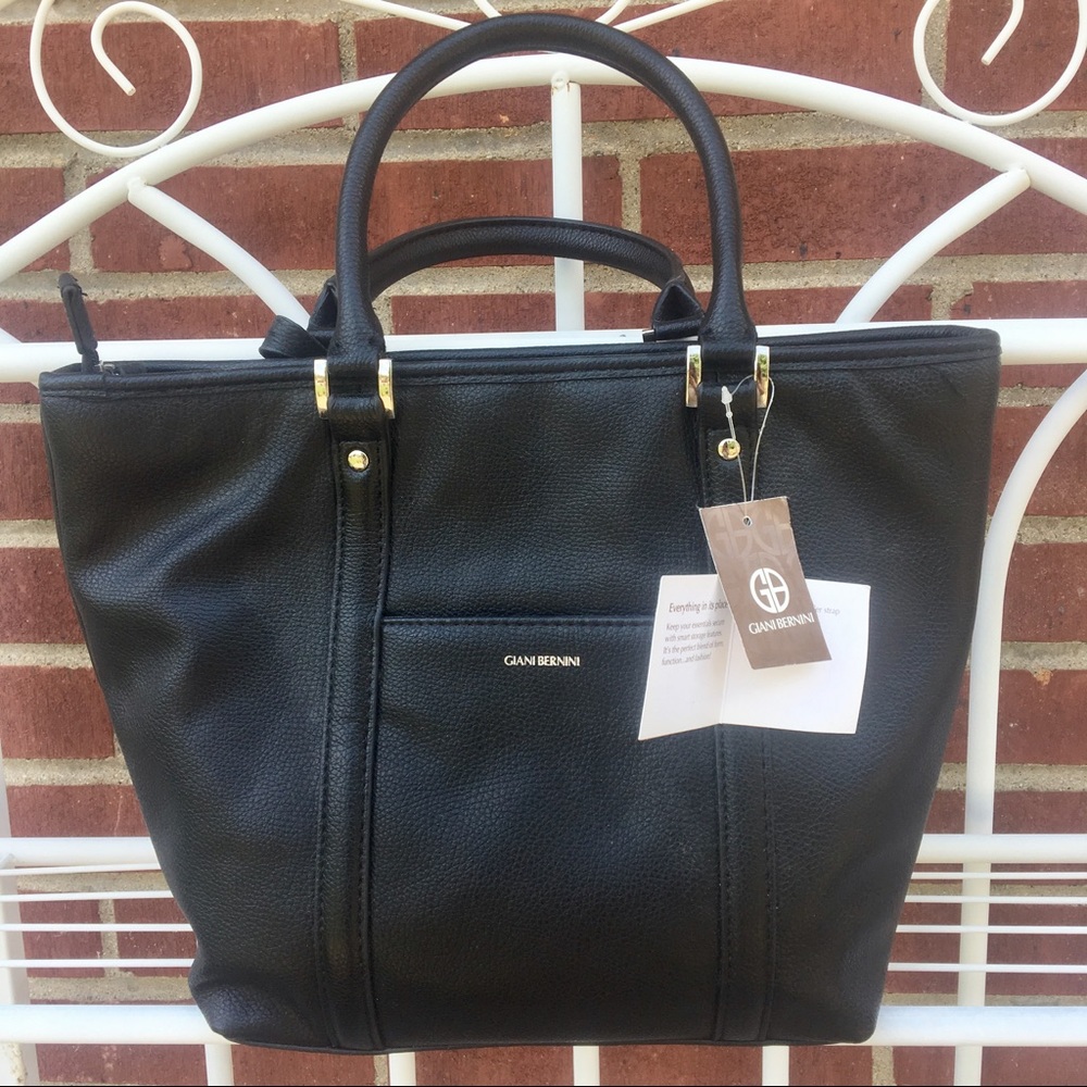 Leather Black Purse/Totebag